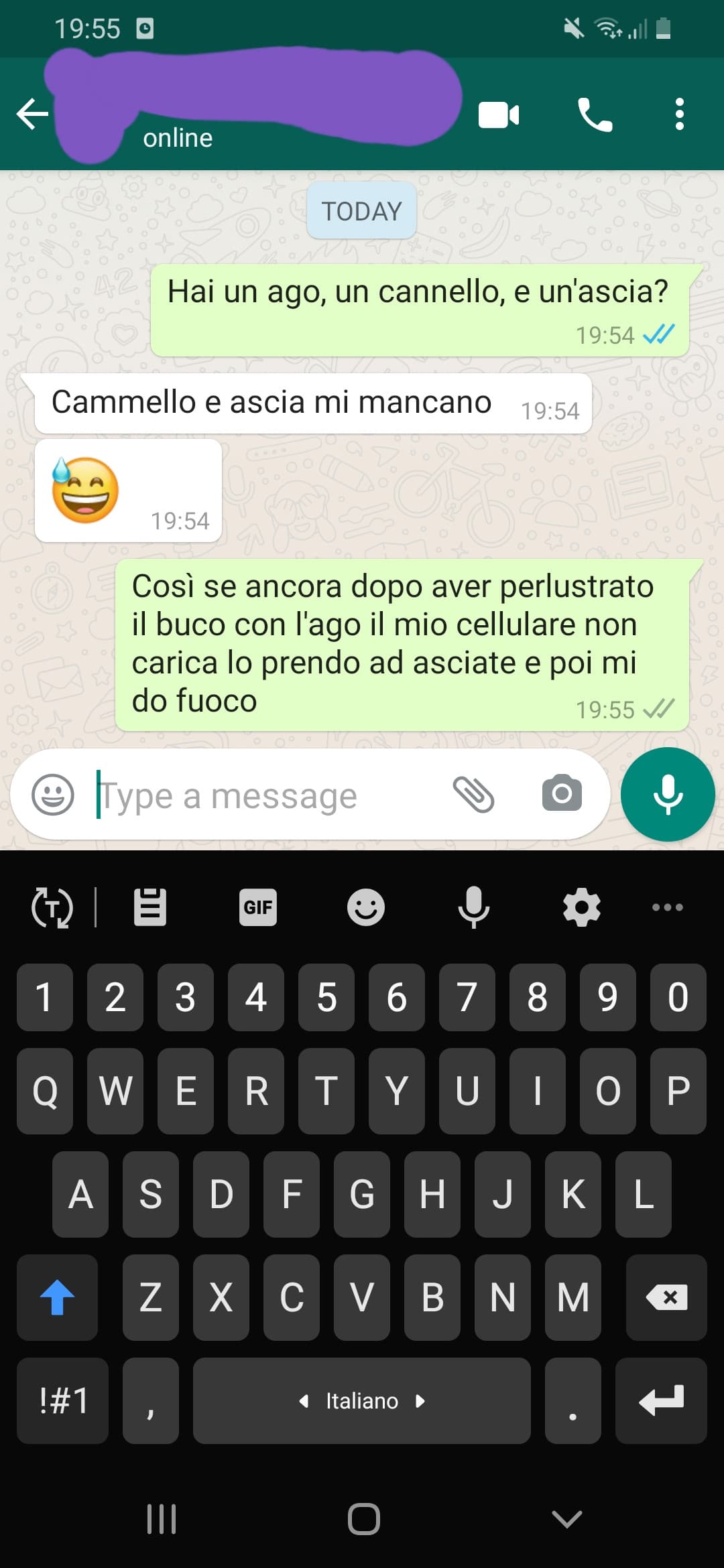 Come dire al proprio padre che ti si è rotto il telefono: a thread