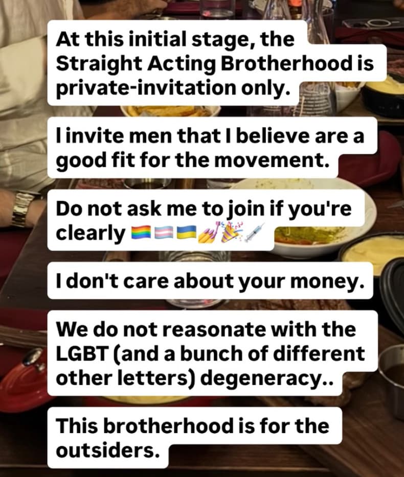 Finalmente si creano anche comunità di gay e lesbiche che non seguono l’ideologia lgbtxyz. Solo gente con la testa a posto 🚫💅🦊🫃