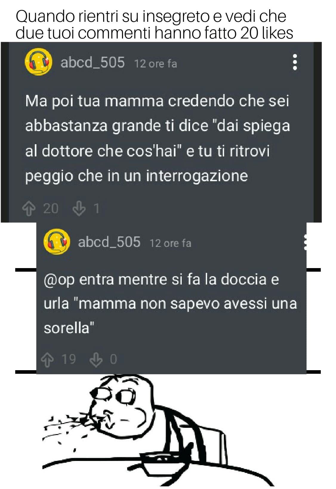 Era l'ultima cosa che mi aspettavo