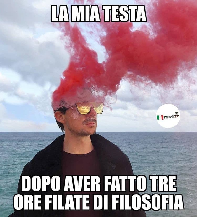 La mia testa durante...