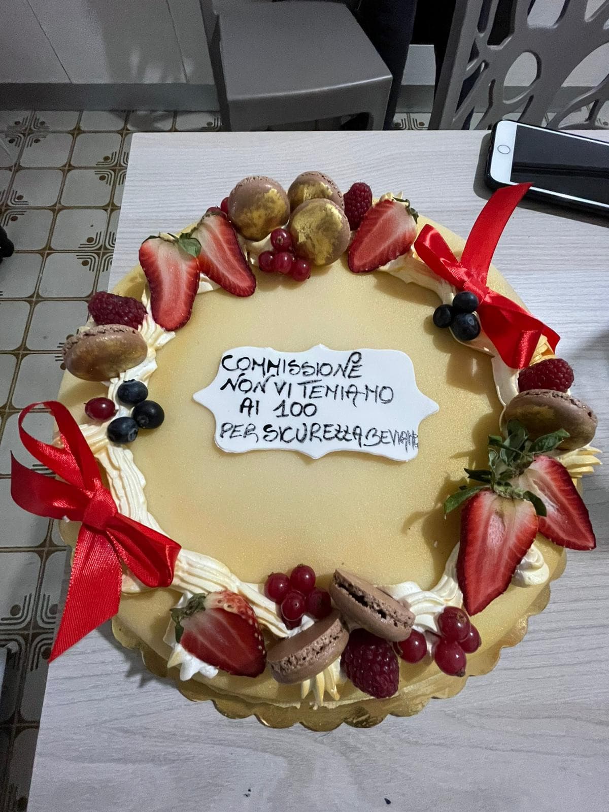 La torta per festeggiare i 100 giorni 