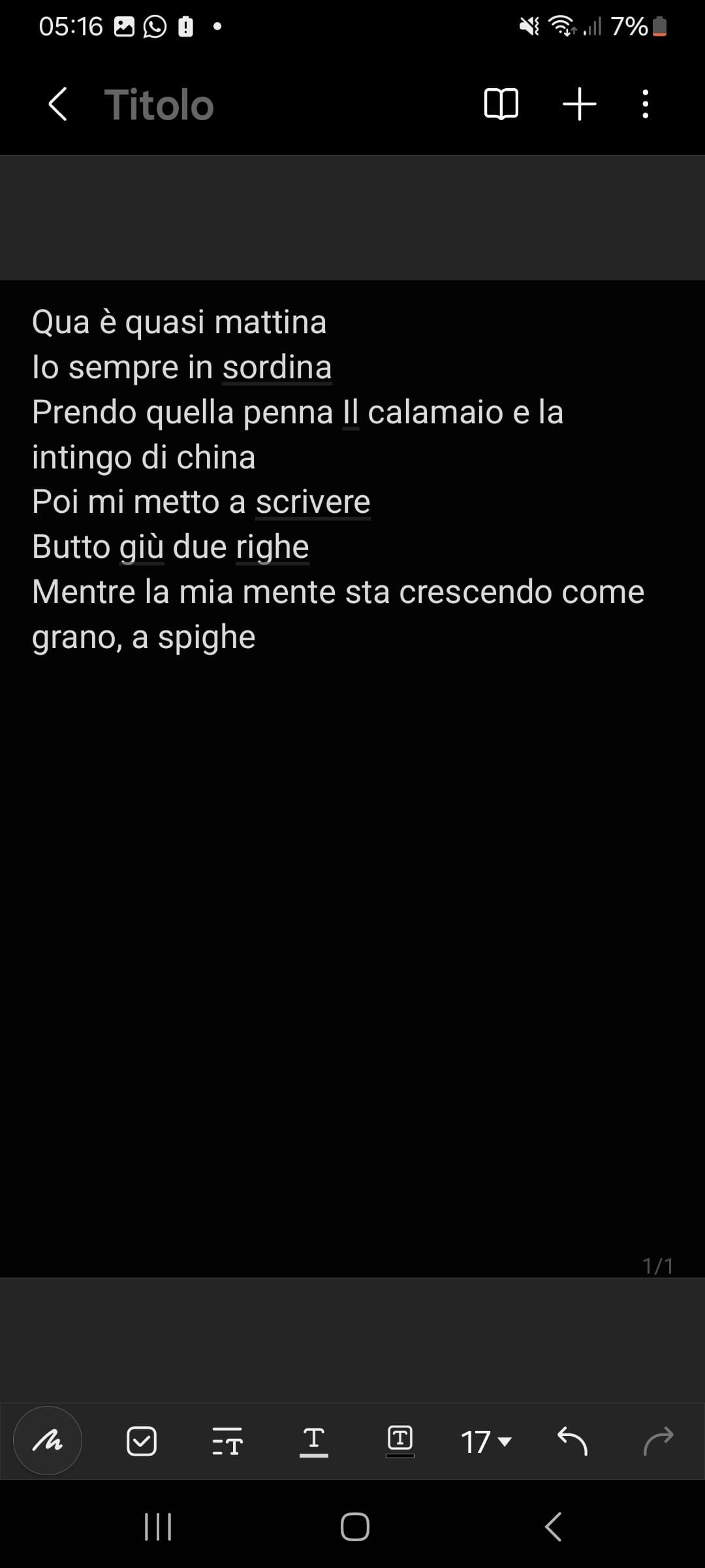 Non mi piace essere poetico