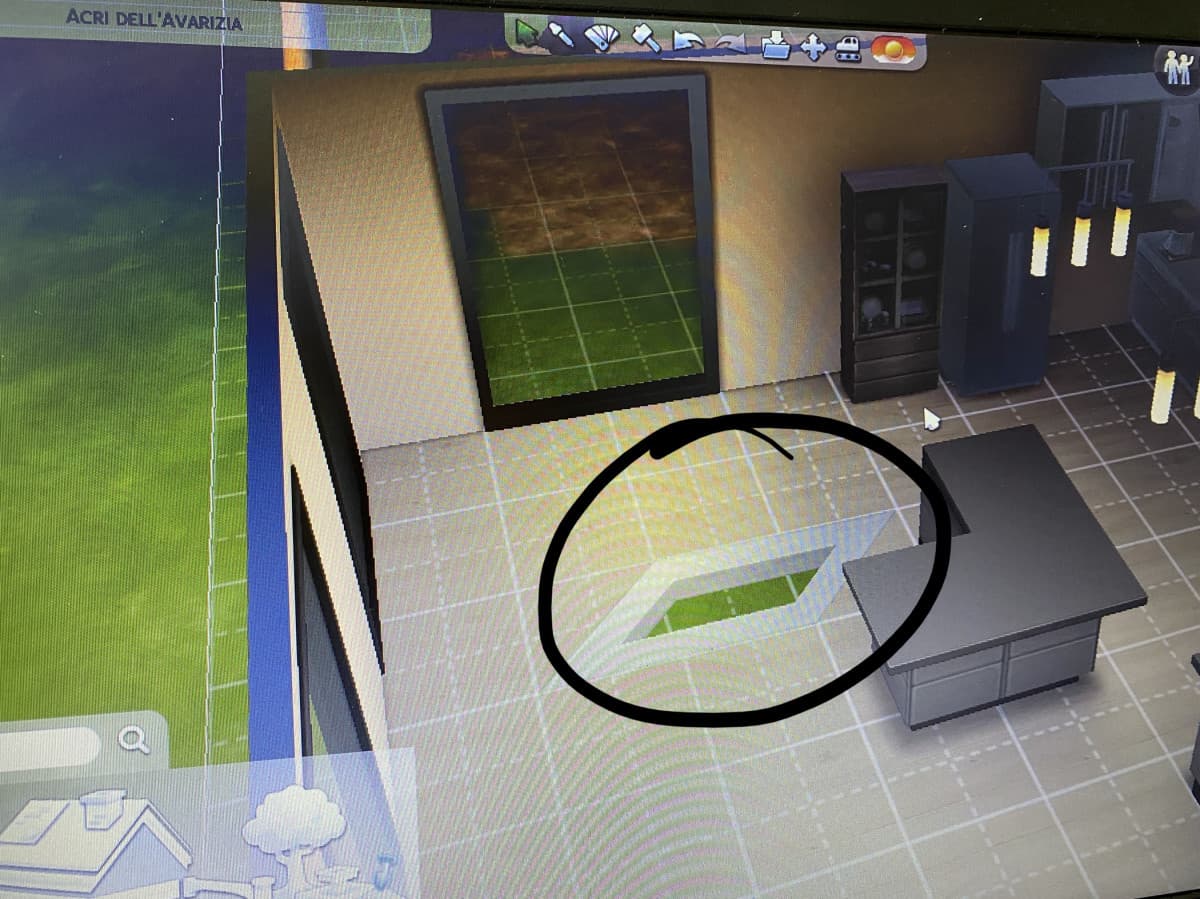 qualcuno che gioca a the sims 4 sa come si sistema? praticamente si è creato sto buco nel pavimento ma non so come rimetterlo a posto