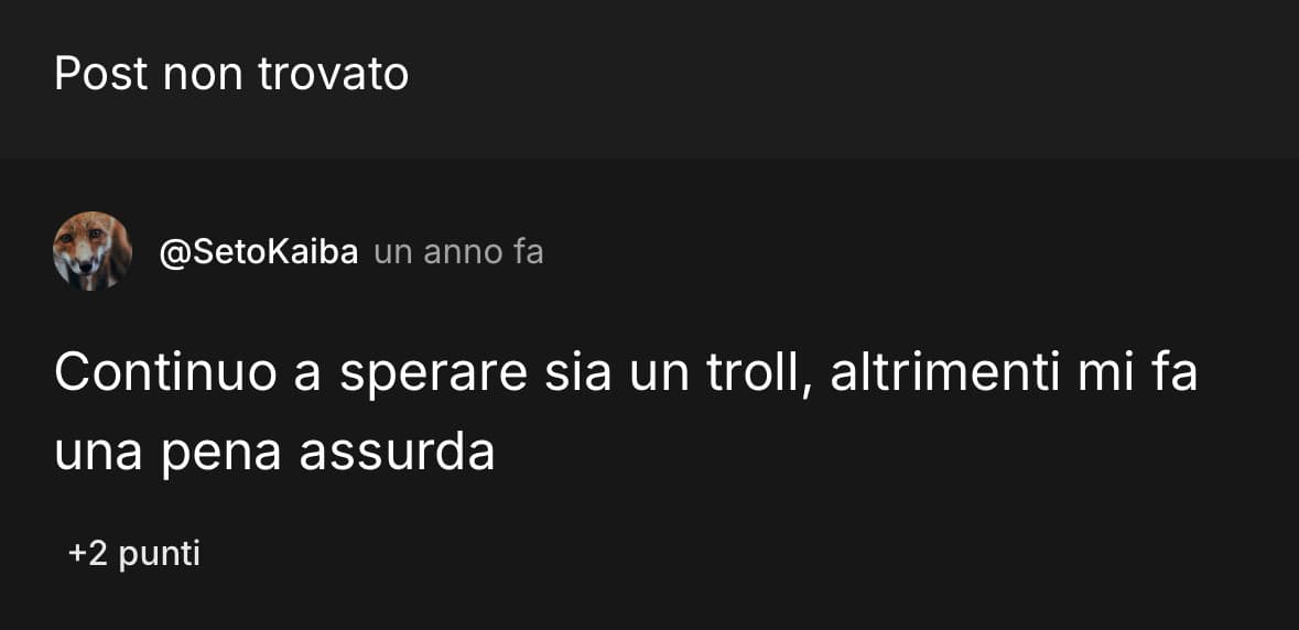 Il suo ultimo commento 💔💔