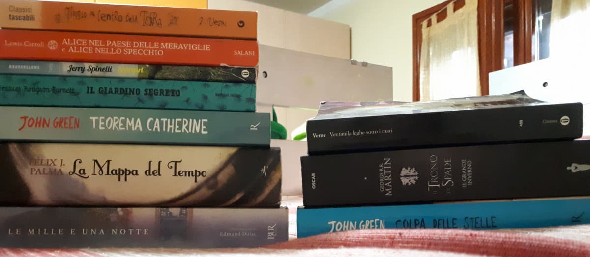 A sinistra i miei libri preferiti