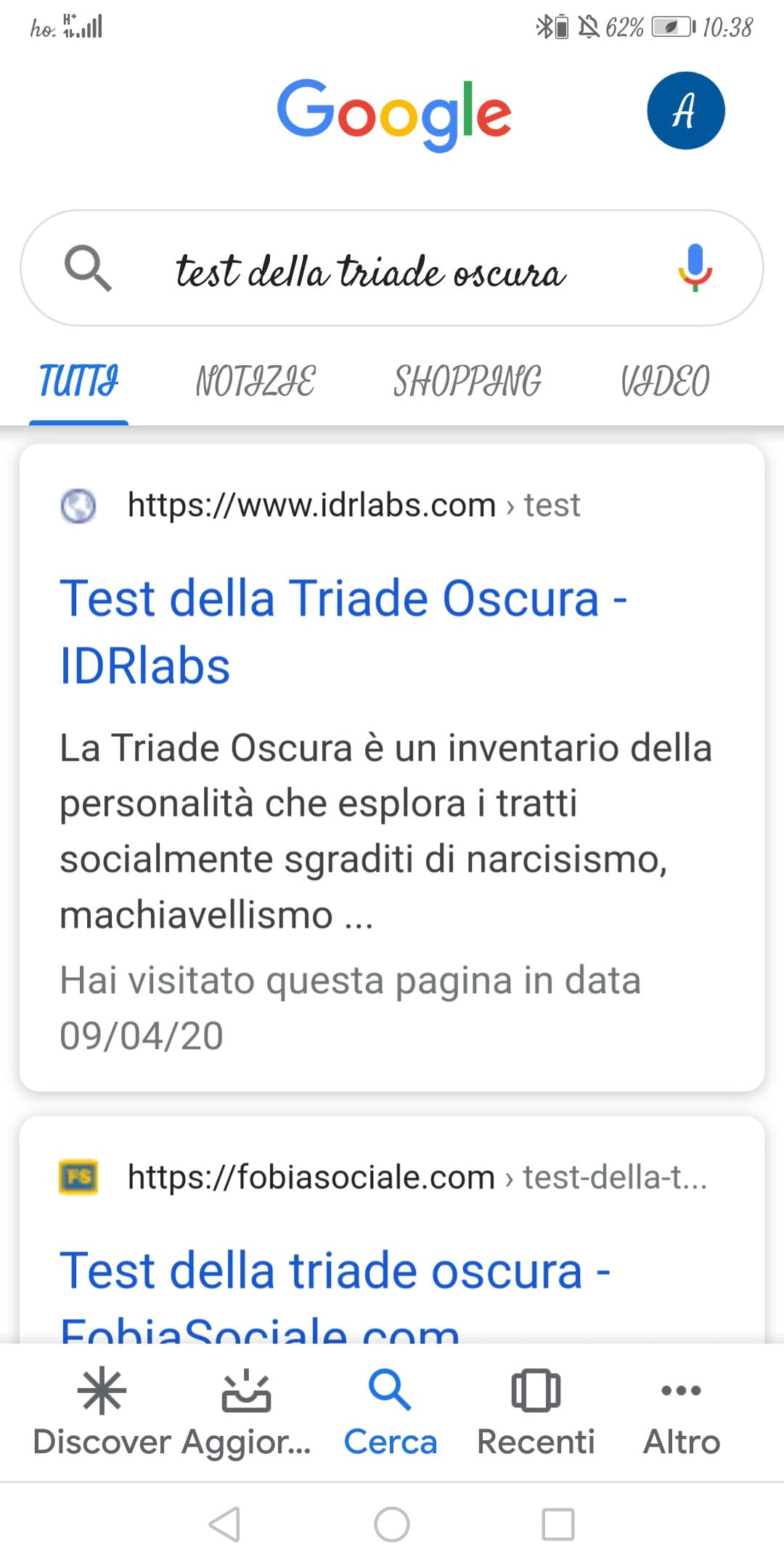 Il test raga