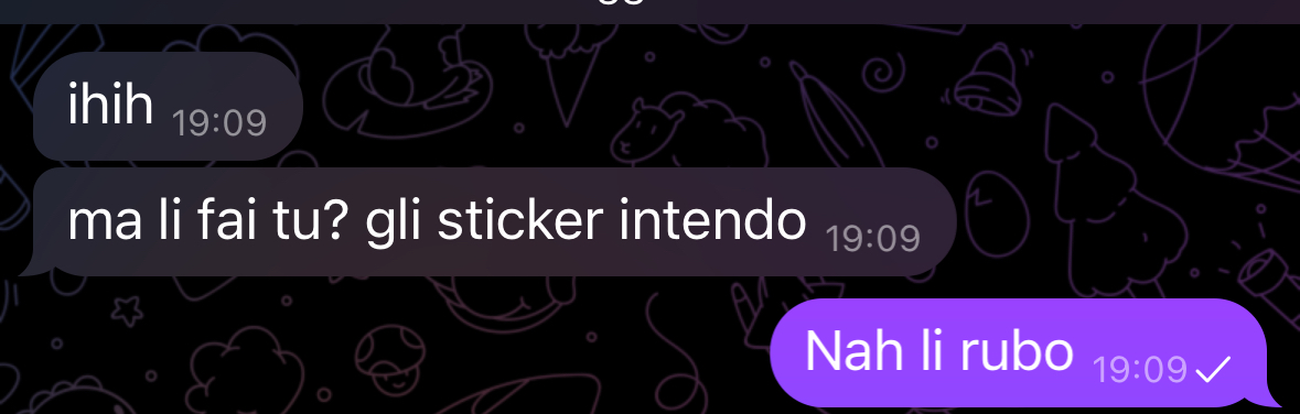 Se volete sticker belli rubateli a bibi