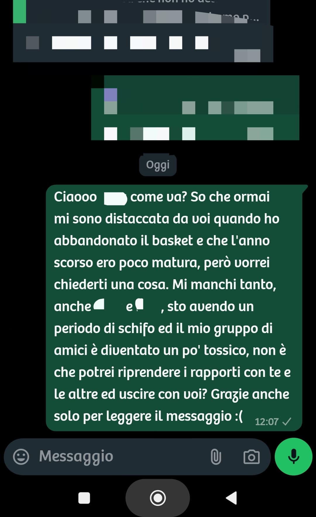 Spero che andrà tutto bene e che mi dirà di sì... :(