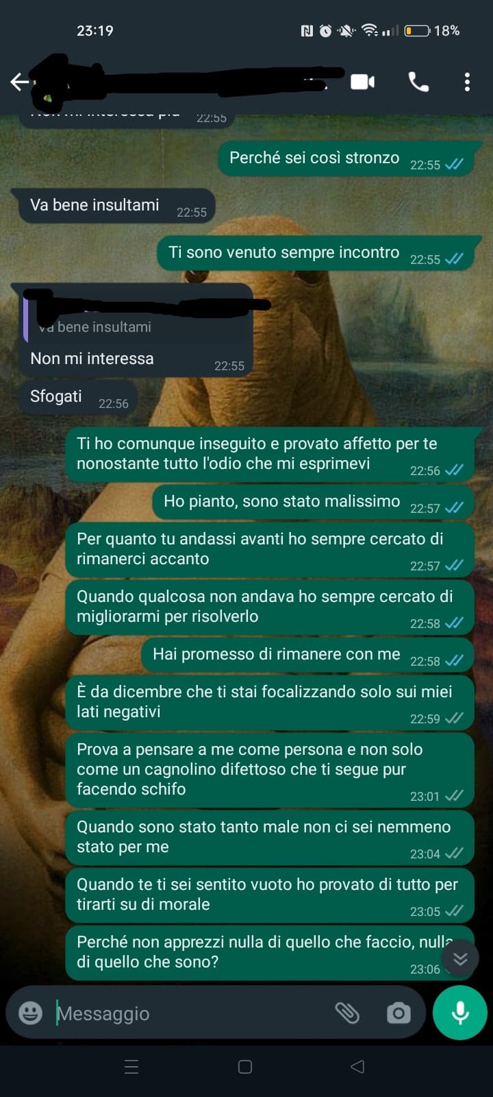 Oh si, esattamente quello che doveva succedere oggi. Domani ho una verifica importante e difficile, non ho studiato nulla ma non riesco con le lacrime sul viso