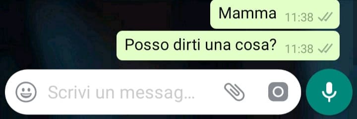 Opzione A: "sono lesbica" opzione B: "Ciao"