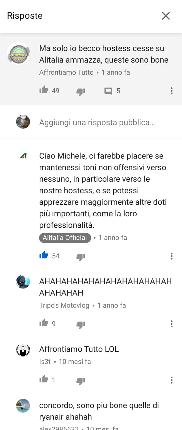 Raga non c’è la faccio ? (è un video di Alitalia come protagonista un “blog travel” di un ragazzo che si chiama Stefano Tiozzo e c’era una hostess molto bella e tutti a scrivere di lei ?)