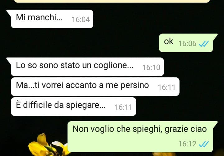 Scusatemi per il disturbo, ma è la prima volta che ho orgoglio, sta persona mi ha trattato malissimo anche se non sembra...