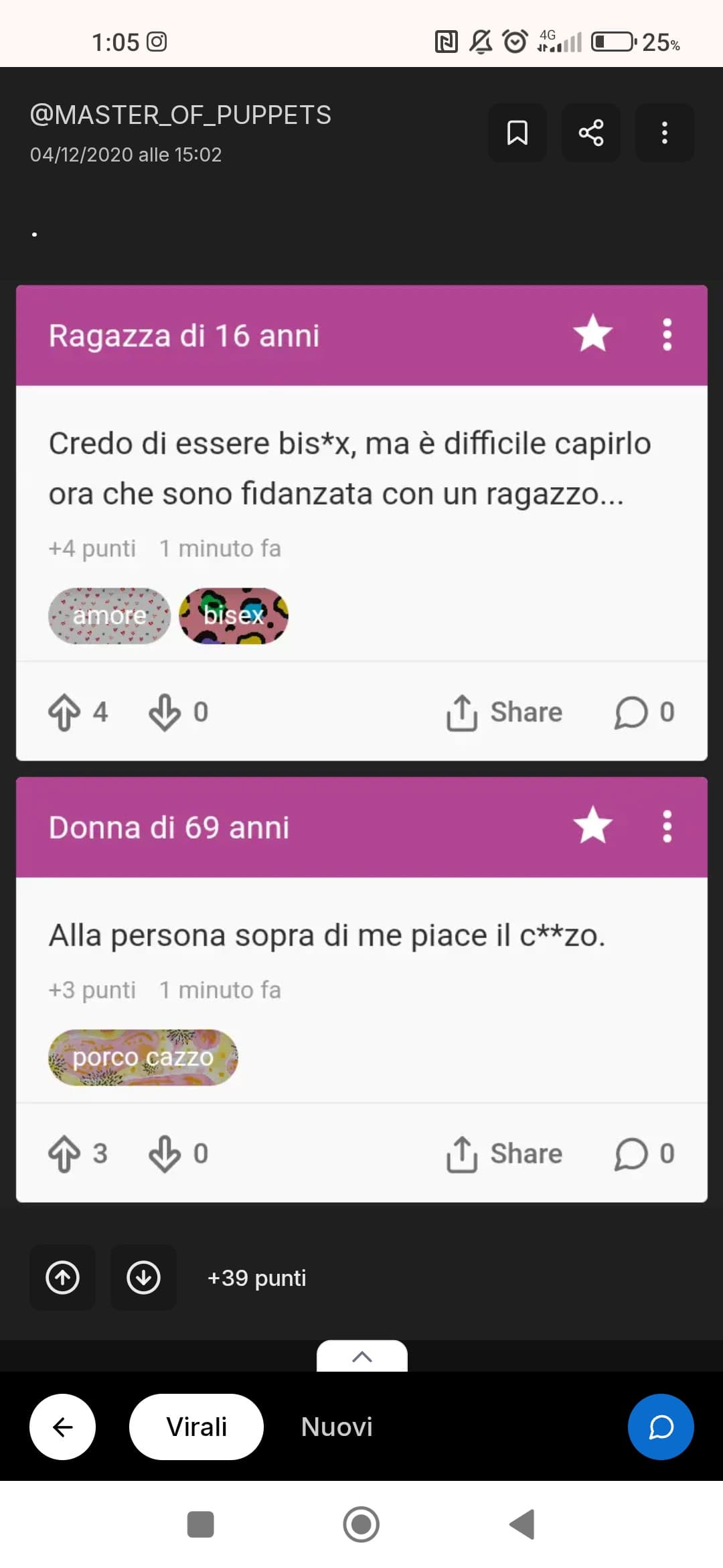 Comunque una volta i segreti erano così. Bei tempi che accecavano.