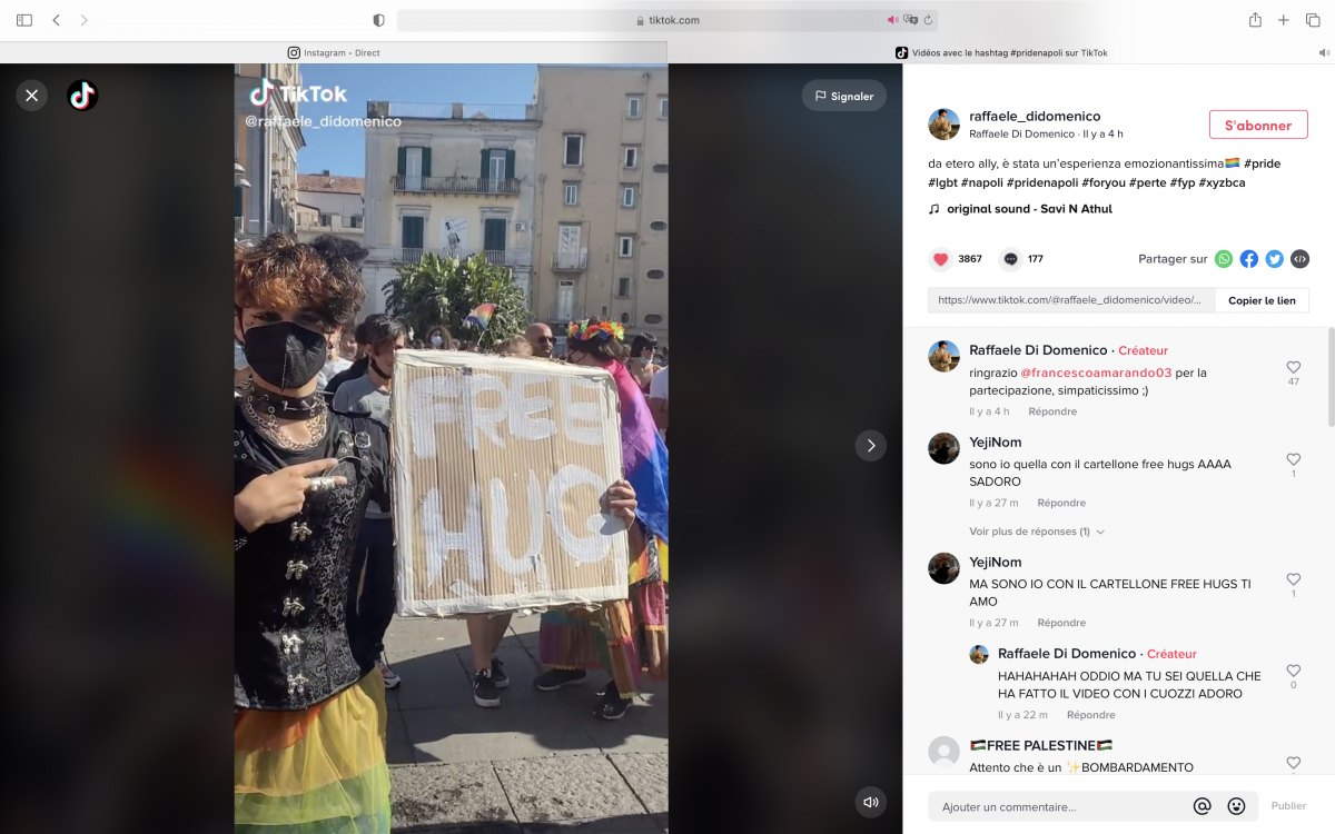 io oggi al pride. mi hanno fatto tantissime foto a piazza dante, e sono comparso dappertuttaa 