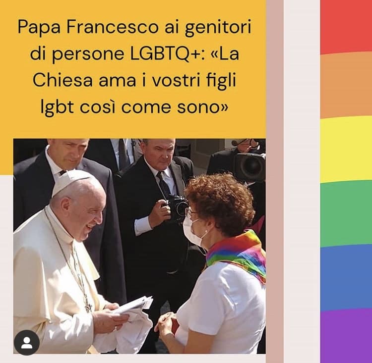 Sentite? Il Papa ci ama❤️ Alcuni preti e vescovi un po’ meno, ma lui è il pezzo grosso 