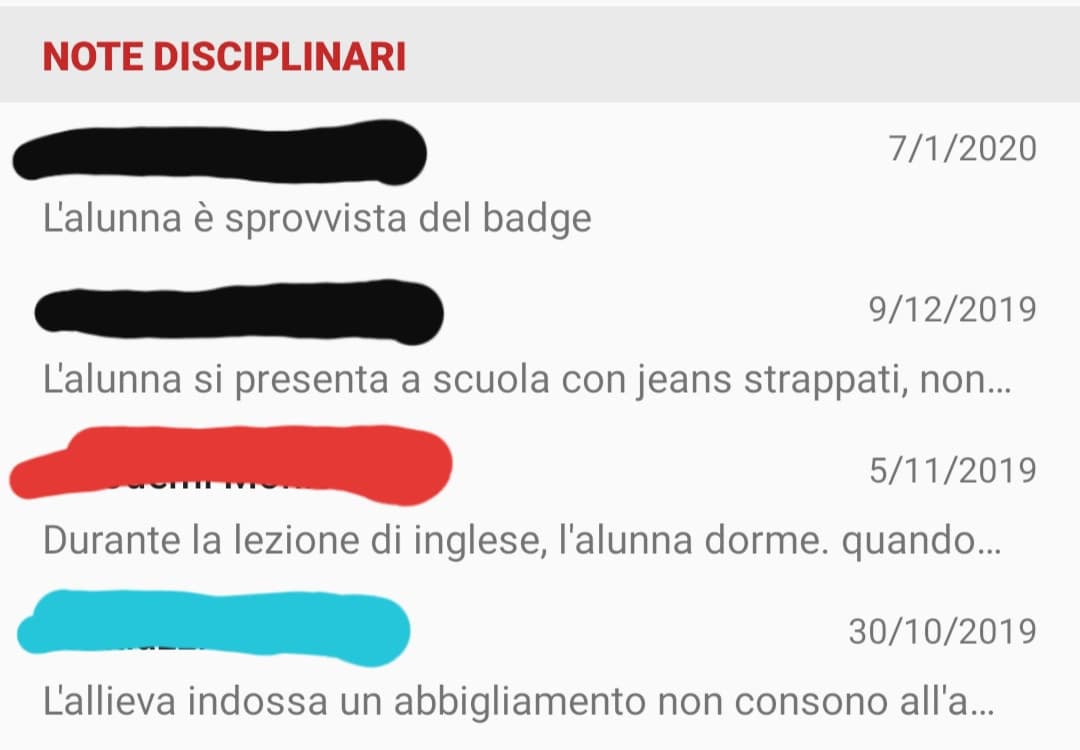 Stavo pensando che mi manca andare a scuola e poi son entrata per sbaglio nella sezione note del registro e ho realizzato che no non mi manca per un cazzo, vi pigliaste un accidente