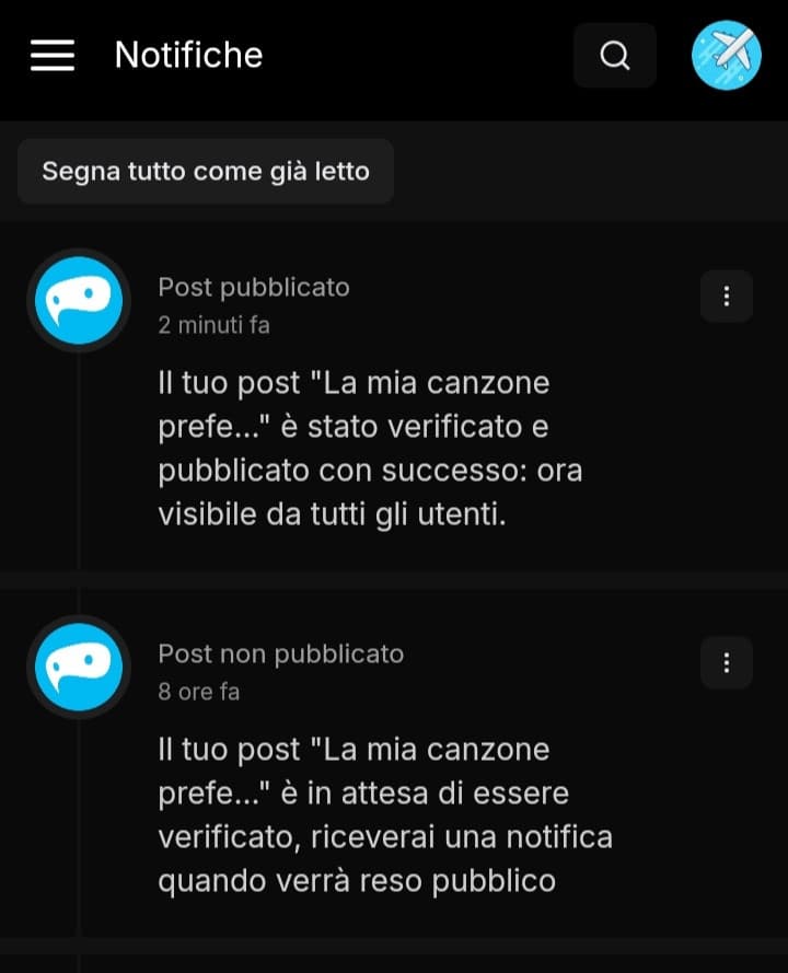 Cioè? Ci hanno messo 8 ore a verificare un post? 