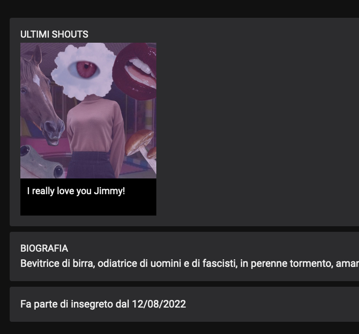 Prendendo spunto da questa bio, ho deciso di scrivere nella mia che odio le donne, vediamo se me la resettano 