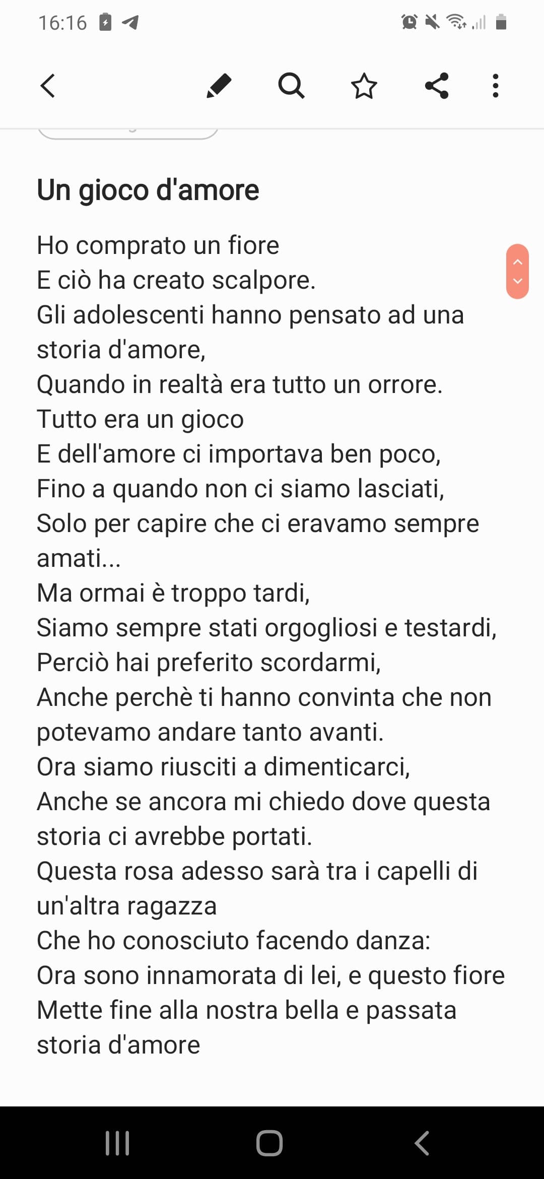 So che non vi importa, ma volevo metterla