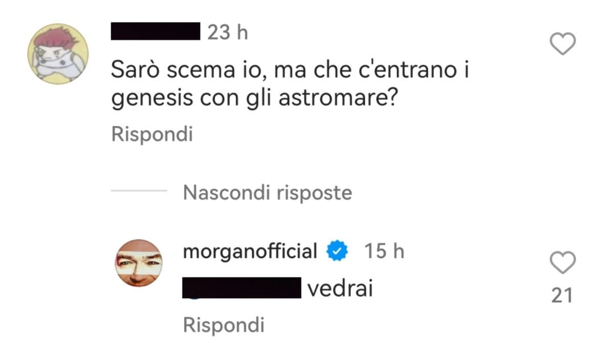 Non Morgan che viene a random sotto il mio commento a darmi sta risposta del cazzo 💀