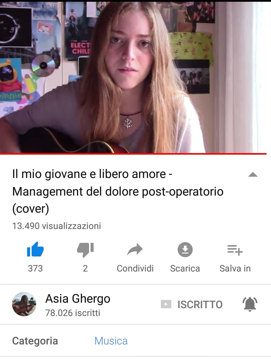 Andate ad ascoltarla. La canzone è stupenda, lei l'ha interpretata benissimo. Poi va beh, sapete la mia folle ossessione per Asia... È bellissima. Ascoltate. ?✨