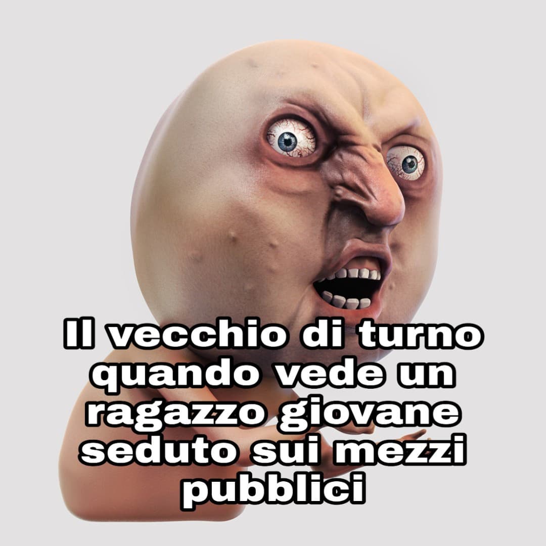 Il vecchio di turno sui mezzi pubblici