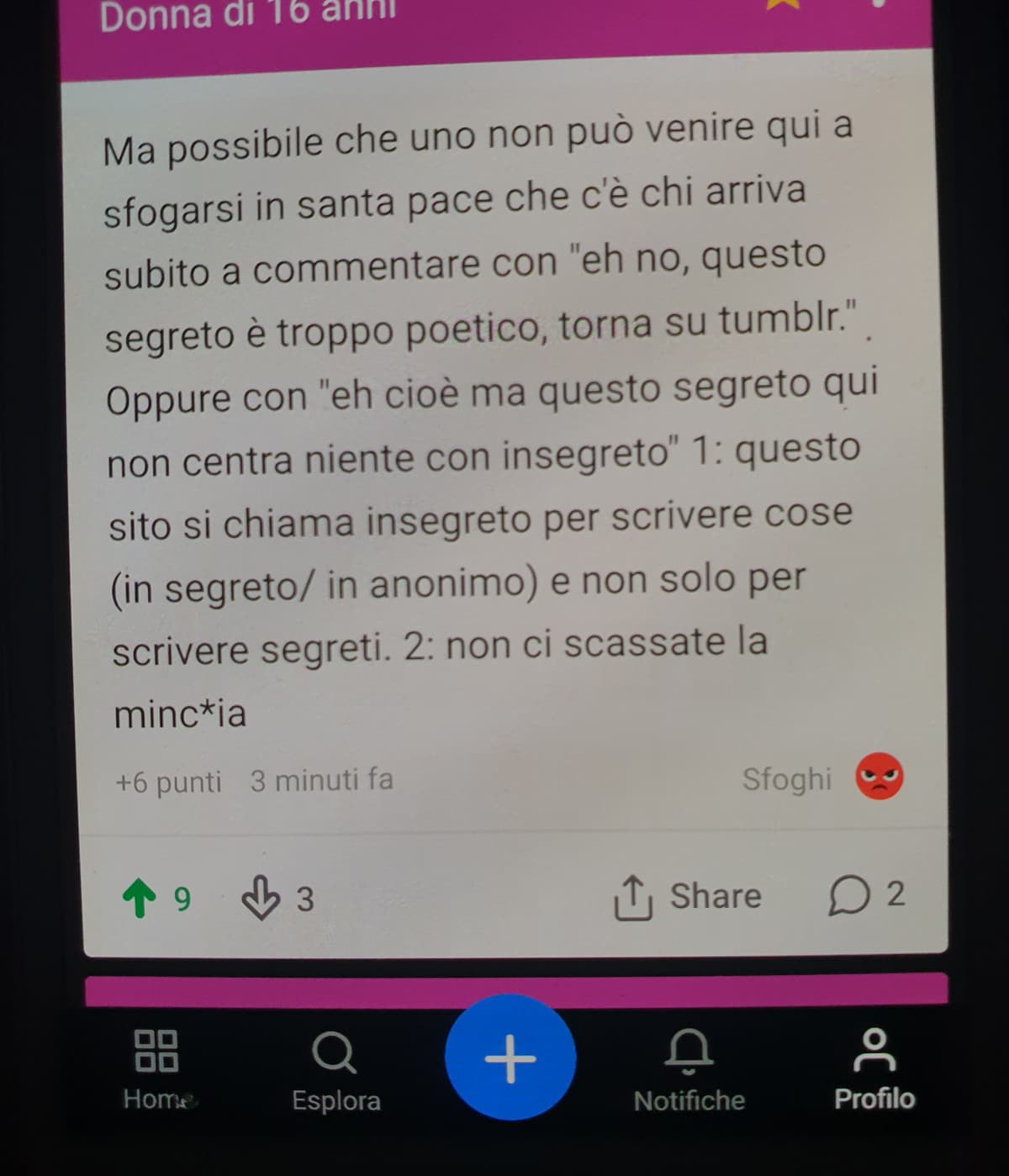 screenshot di quando insegreto era un posto serio e rispettabile pt.1