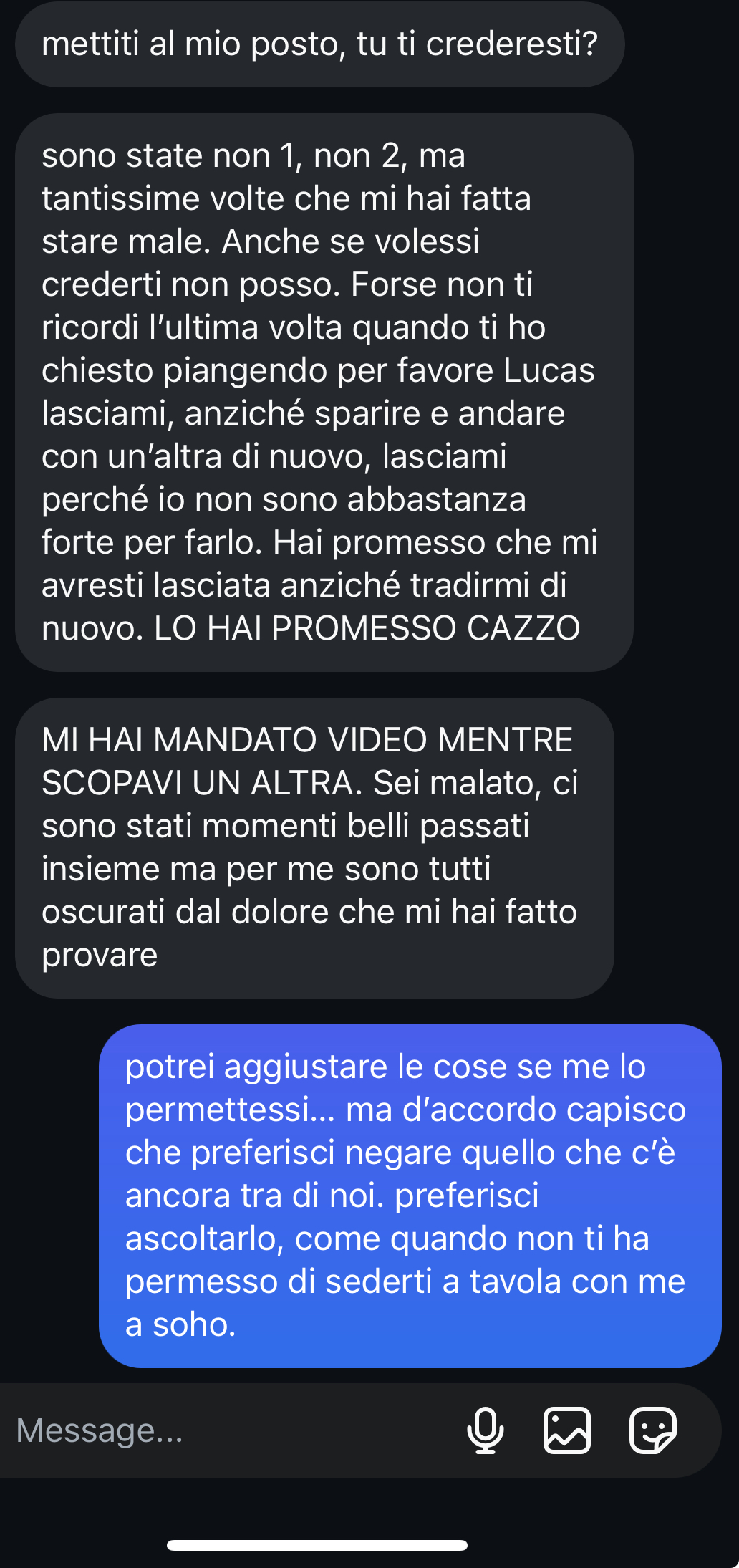 mi dispiace così tanto ora non potrò mai