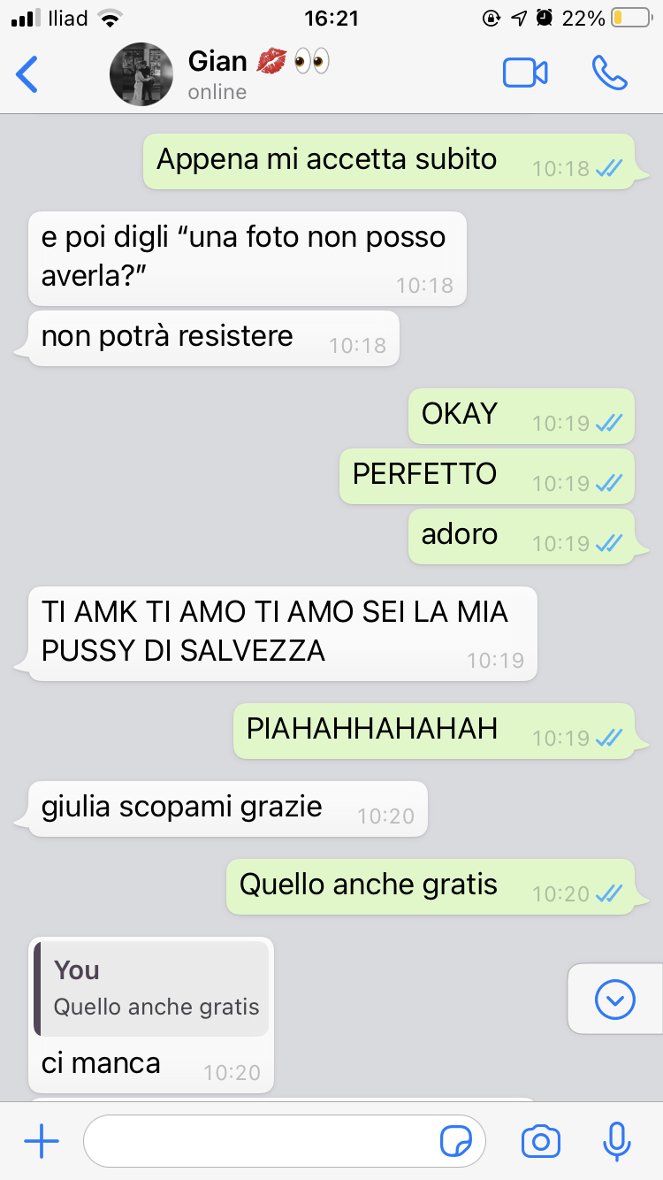 Ha preso un palo da un tipo etero ed è caduto in battaglia ma io stessa lo vendicherò coi poteri della figa ?