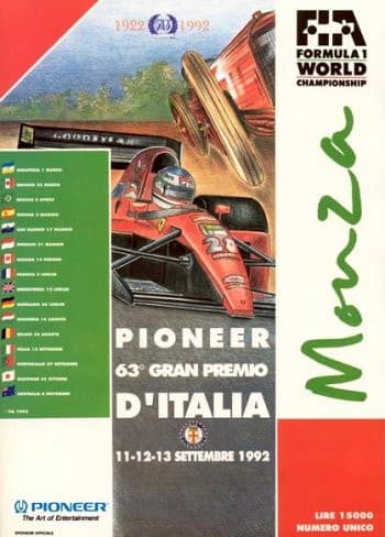 1992: Pioneer 63º Gran Premio d'Italia - Senna vince, la Benetton sorride