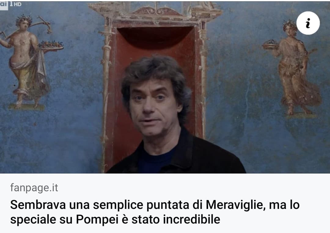 È stato bellissimo, Alberto Angela sarebbe capace di far appassionare alla storia anche un'ignorante 