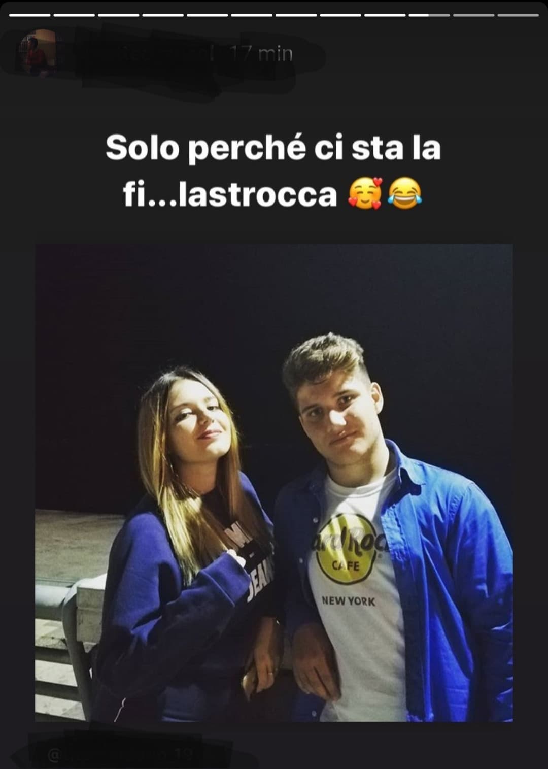 Adesso su Instagram va di moda scegliere la foto migliore dal profilo di chi fa una reazione alla tua storia. Un mio "amico" ha scelto questa, scrivendo una motivazione che a me sinceramente fa cadere le braccia... E questo qui non è uno stupido, anzi è in