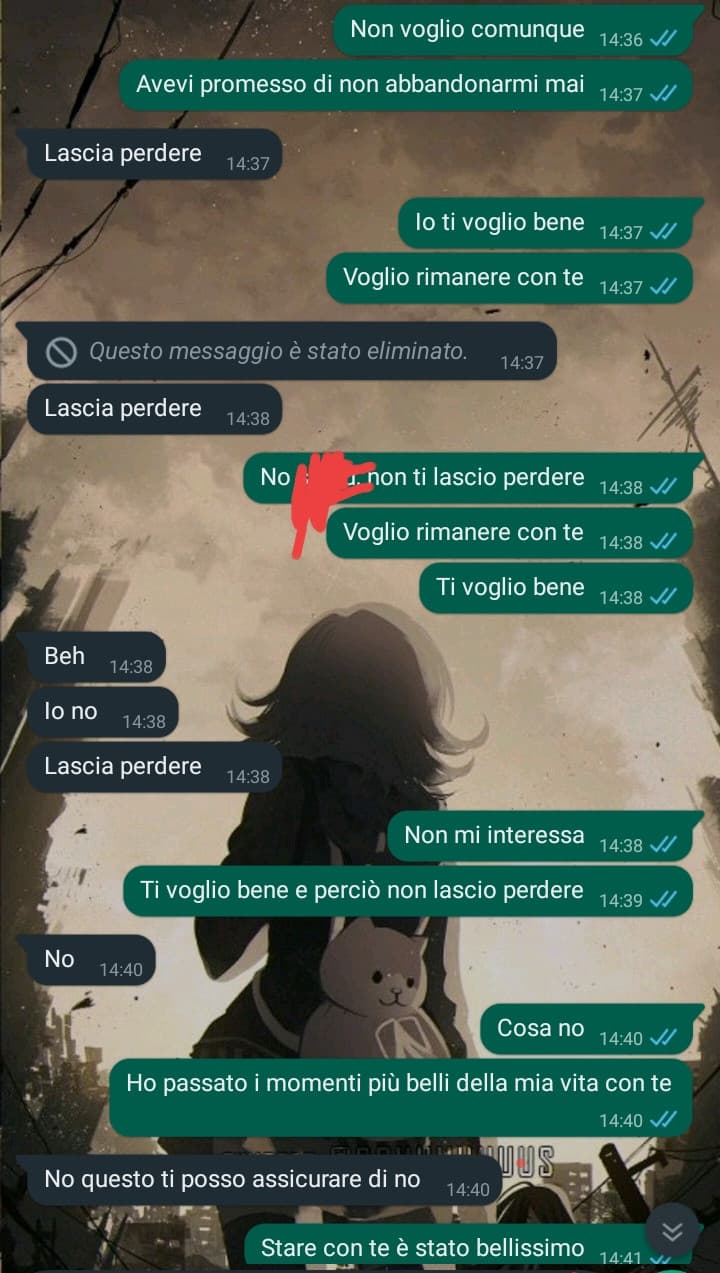 Ora si che sono vuoto. In questo momento sto camminando senza una meta da 2h30 e penso che se voglio tornare a casa mi ci vorranno minimo altri 45 minuti.