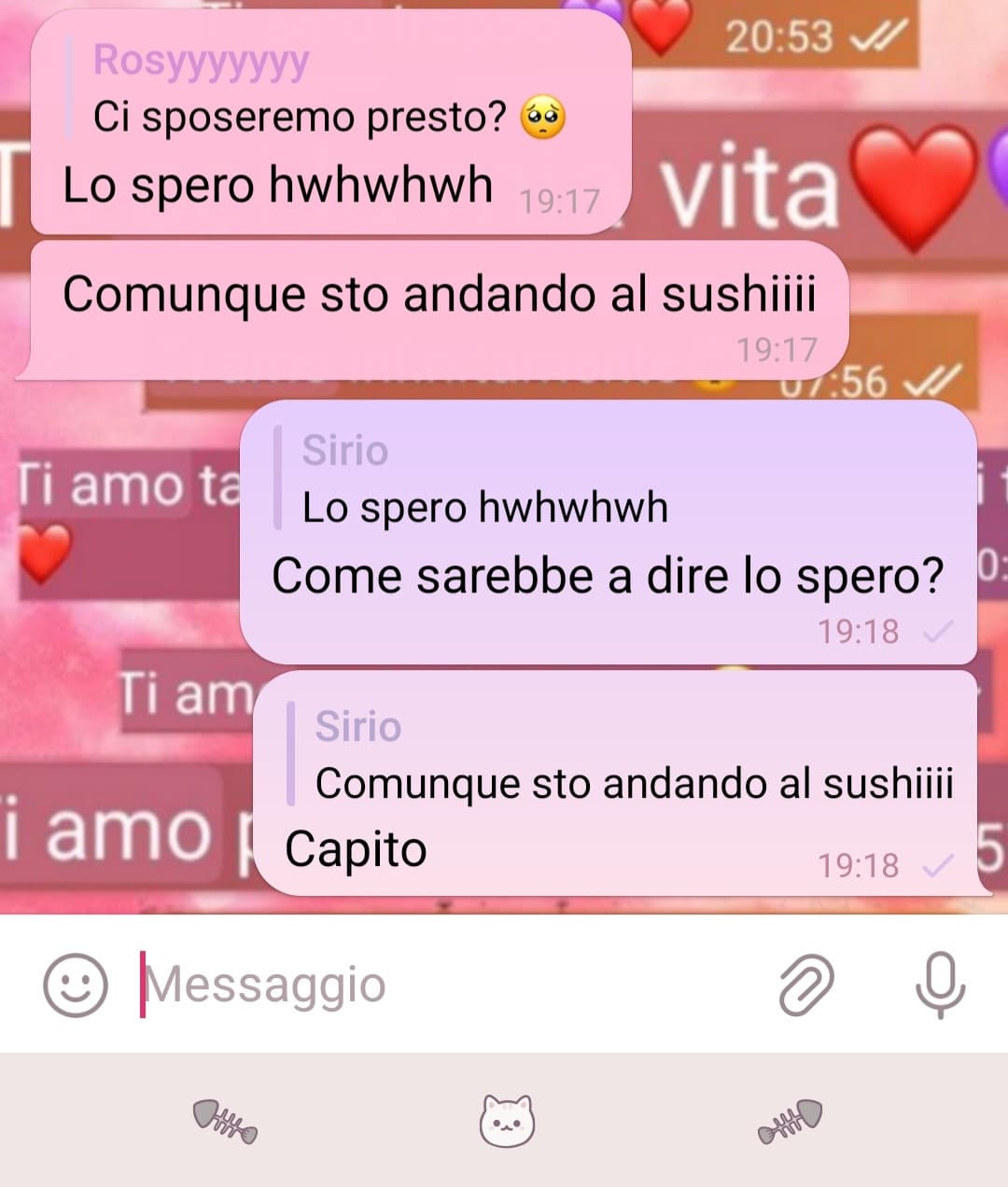 Ceh io gli ho chiesto se ci sposiamo presto e mi ha risposto "lo spero" ma che cazz, MA CHE CAZZ