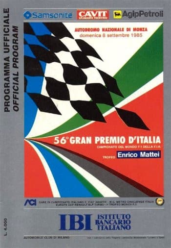 1985: LVI Gran Premio d'Italia - La Ferrari cade ai piedi di Prost