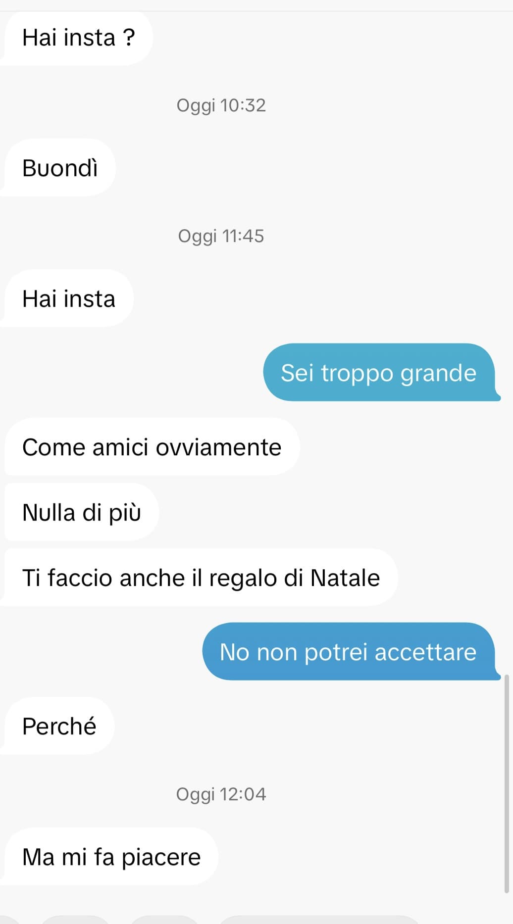 Esempio di un classico ragazzo che non capisce perché non riesce a rimorchiare, così facendo vi dimostrate solo disperati e appiccicosi 