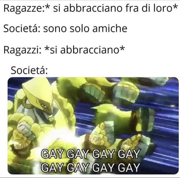 Soesso vedo ragazze che si baciano in bocca e in realtà sono solo amiche. Io tipo: excuse me wtf??‍♂️?‍♂️