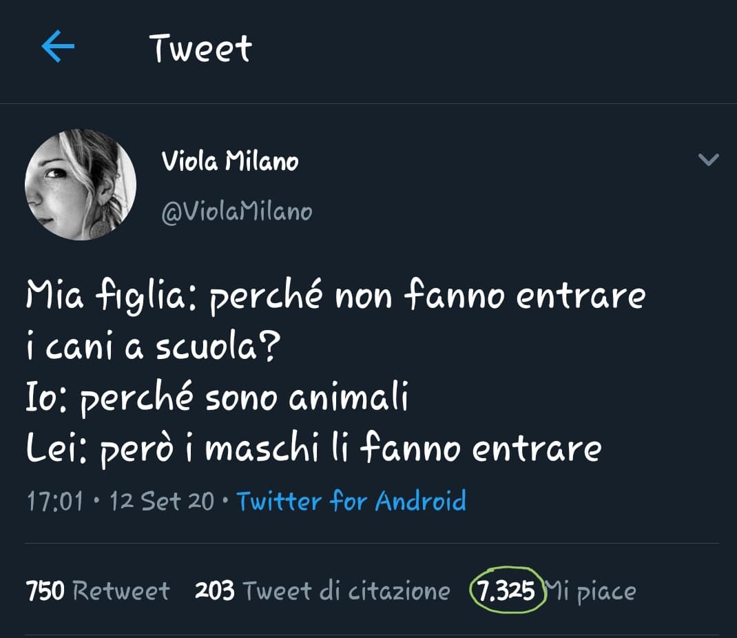 Raga non ho parole.