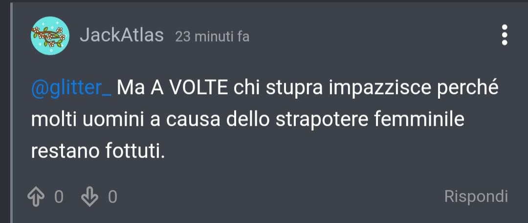 No, non sto cercando approvazione ecc, ma lui ha taggato un altro tipo dal nulla nei commenti per averla, quindi io metto le sue cazzate qui