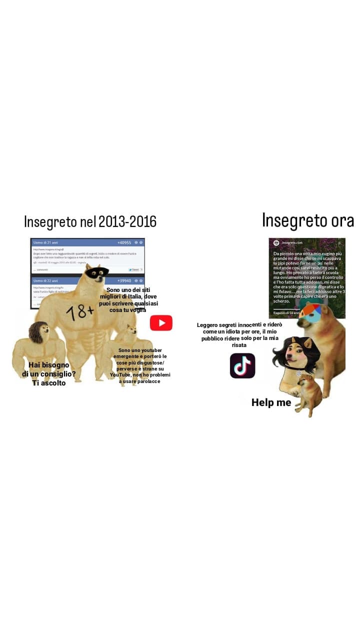 Insegreto prima vs insegreto ora 