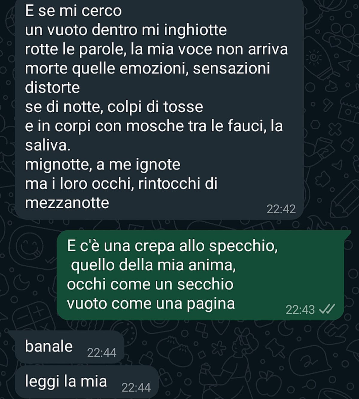 Io e un mio amico stiamo scrivendo 