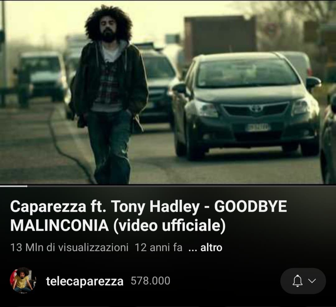 Ascolto Caparezza solo per riacquisire i neuroni che perdo con il resto della mia playlist. Comunque letteralmente quando dico di ascoltare di tutto 