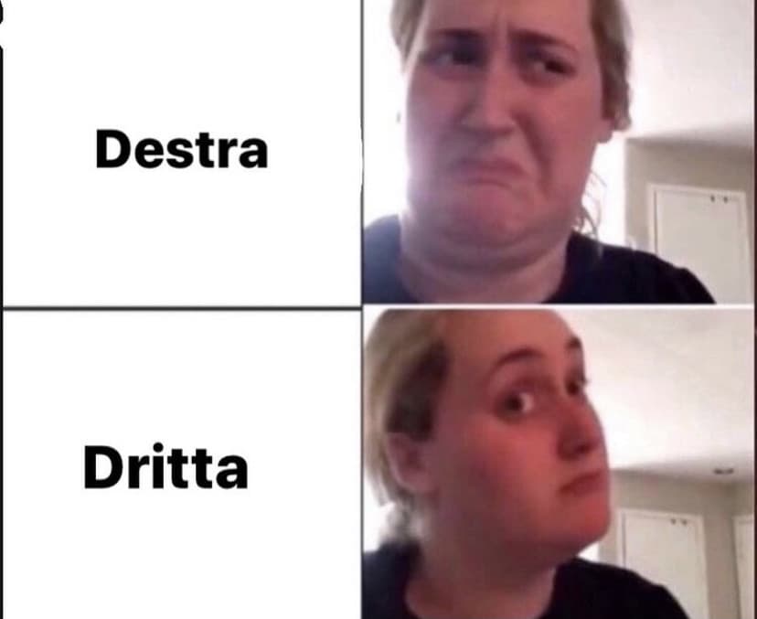 non ti conosco ma so che almeno una volta sei stato sgridato perché hai detto “destra” e non “dritta”