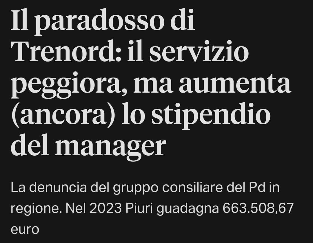 Se fossero pagati in rapporto alle prestazioni di esercizio il nostro paese funzionerebbe come un orologio svizzero, poco ma sicuro.