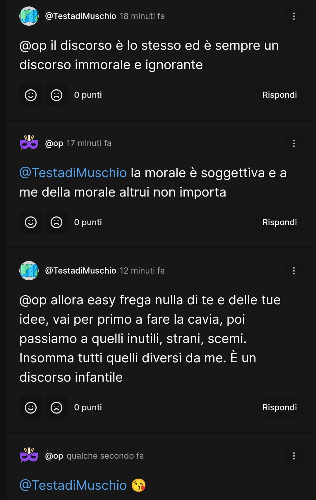 Mi fanno spezzare ste conversazioni