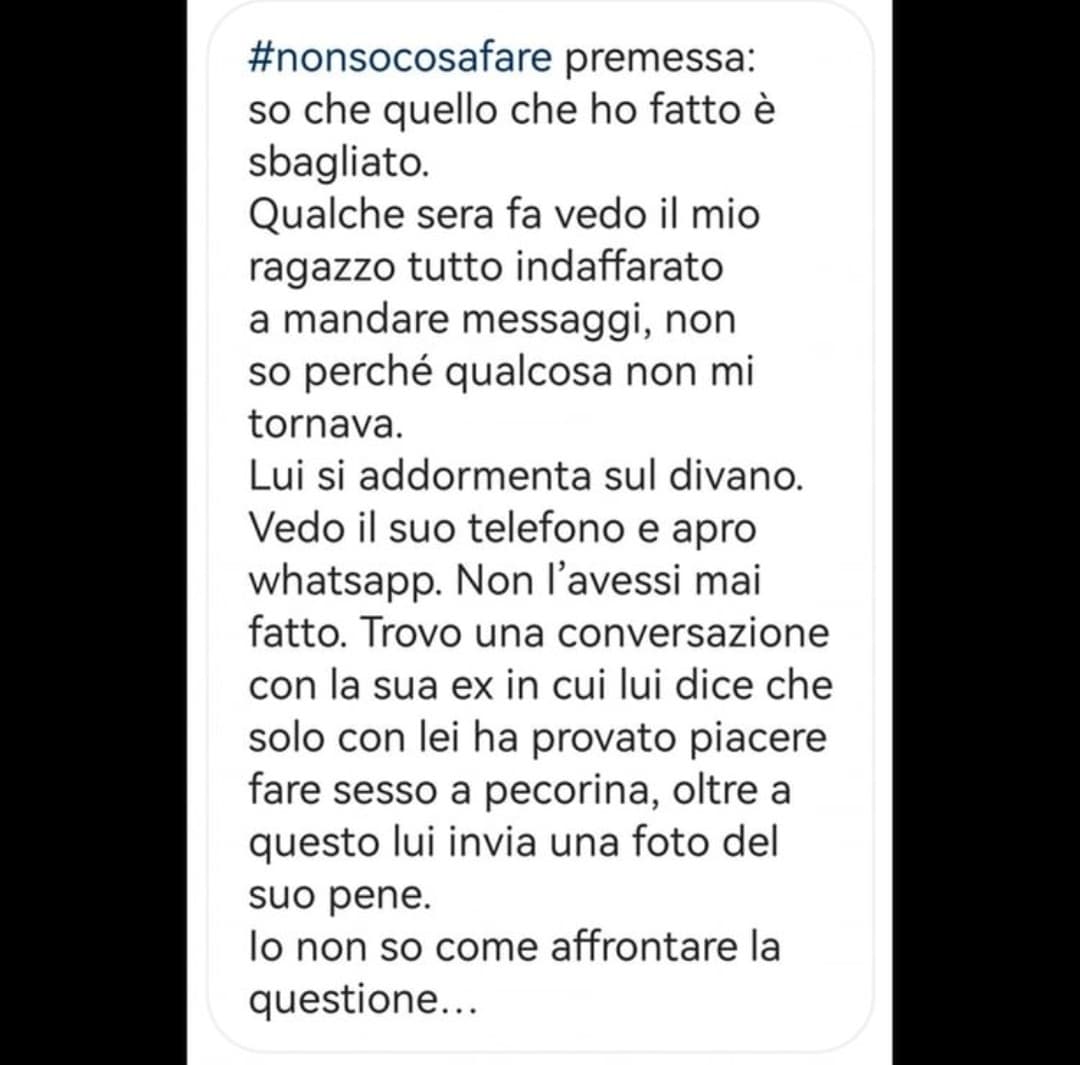 Ma come la devi affrontare? Gli dici che è un maiale disturbato e lo lasci 