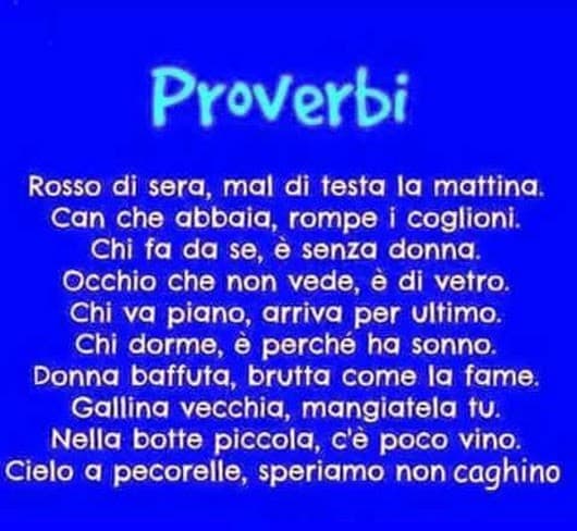 il vero significato dei proverbi