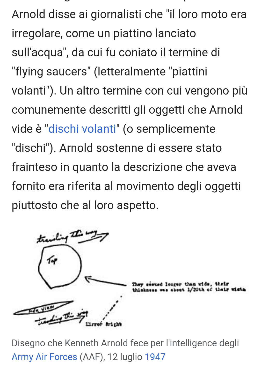 L' origine dei dischi volanti