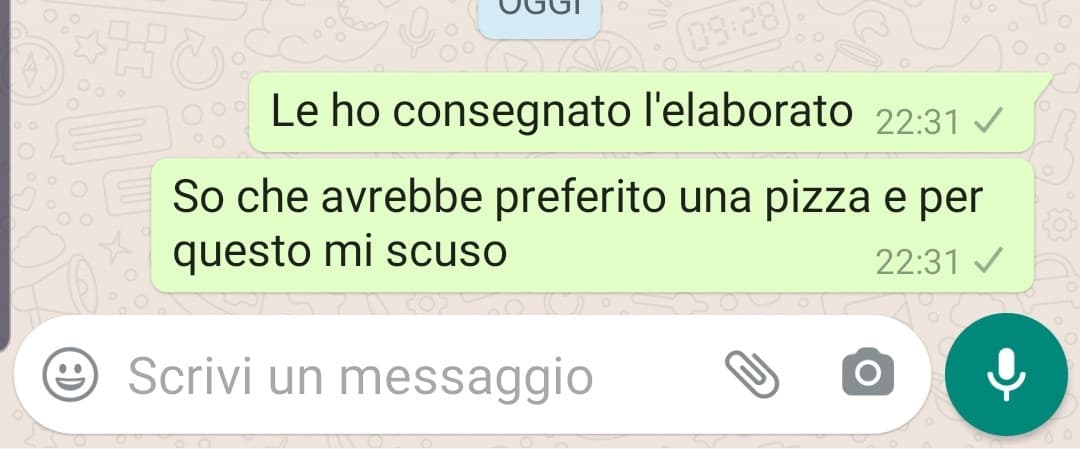 Io al mio prof.