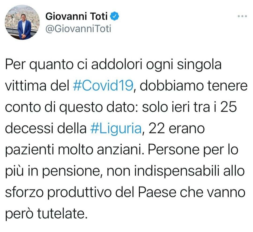 Personalmente inizio ad avere un certo timore per chi sostiene idee di questo tipo, che mettono i soldi davanti alle persone